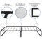 Emma and Oliver 14" Platform Bed Frame & 10" Mattress in a Box - No Box Spring Required